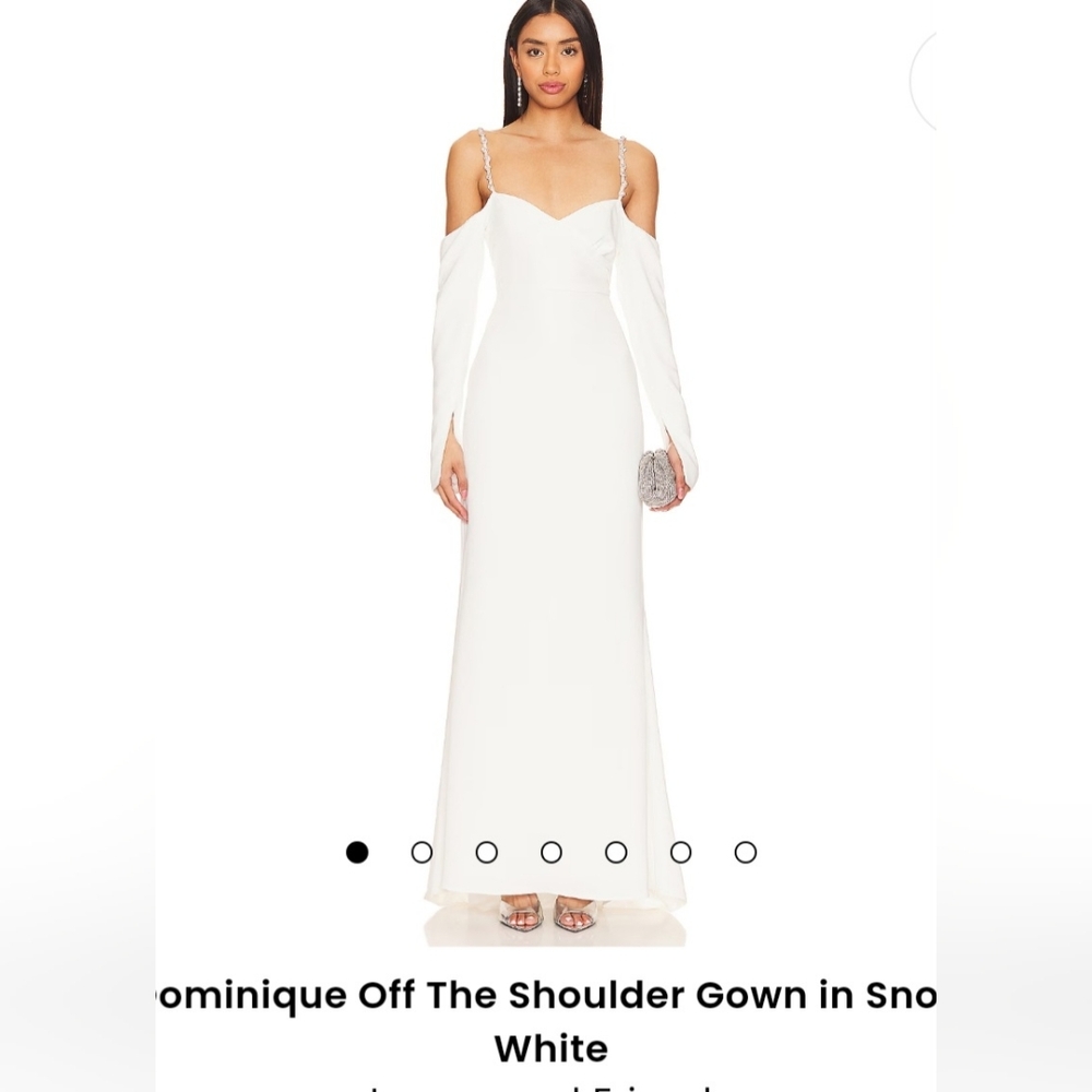 Dominique Off The Shoulder Gown in White